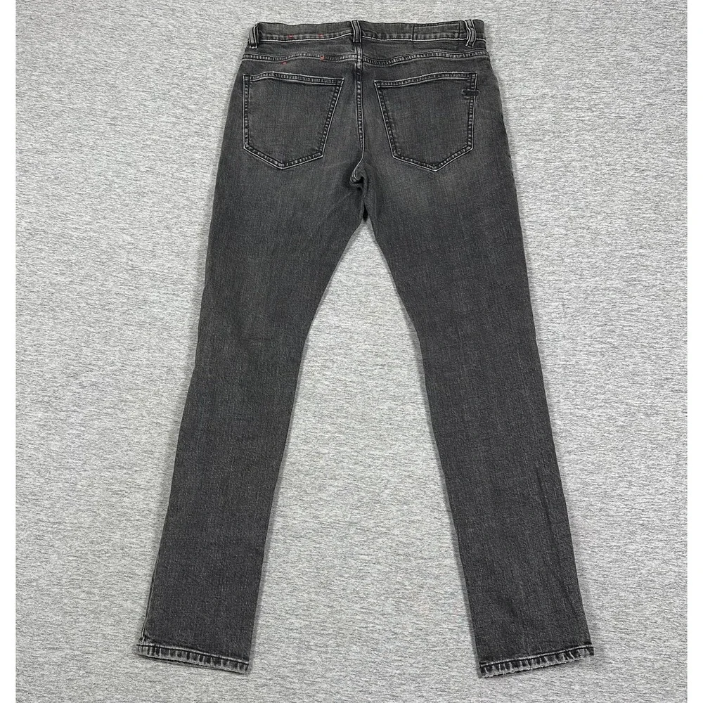 Diesel Jeans Mens 32x32 Black Denim Slim D-Strukt Stretch Distressed Grunge - Picture 2 of 11